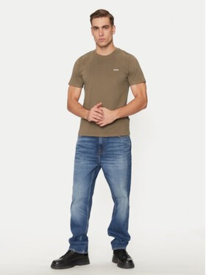 SCHOTT N.Y.C. T-Shirt TSCLAWS1 Khaki Regular Fit