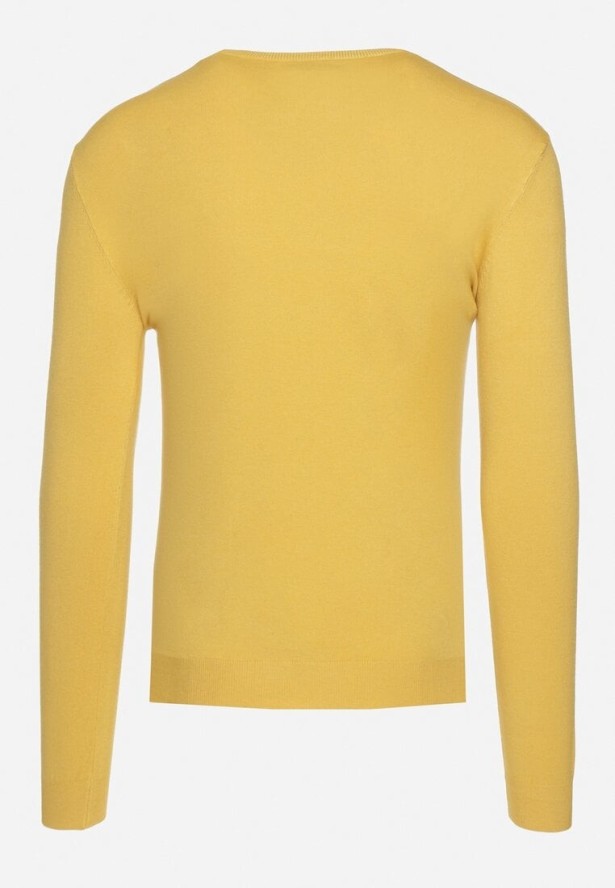 Żółty Sweter z Długim Rękawem Cimandrou