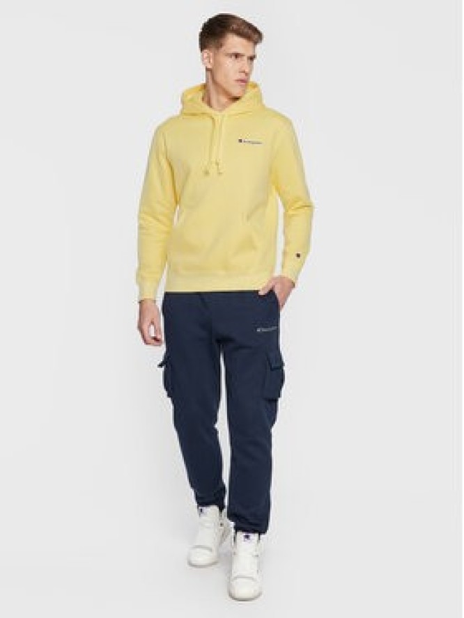 Champion Bluza Small Script Logo 217862 Żółty Regular Fit