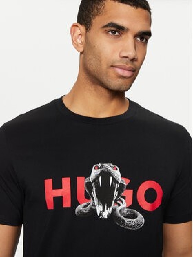 HUGO T-Shirt Deyladec 50530607 Czarny Regular Fit