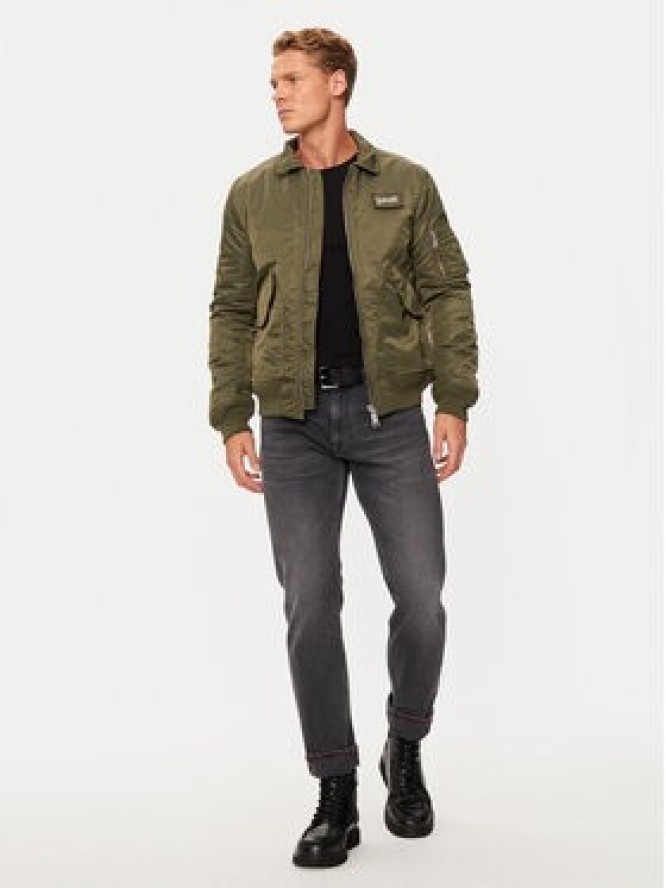 SCHOTT N.Y.C. Kurtka bomber 210100RS Zielony Regular Fit