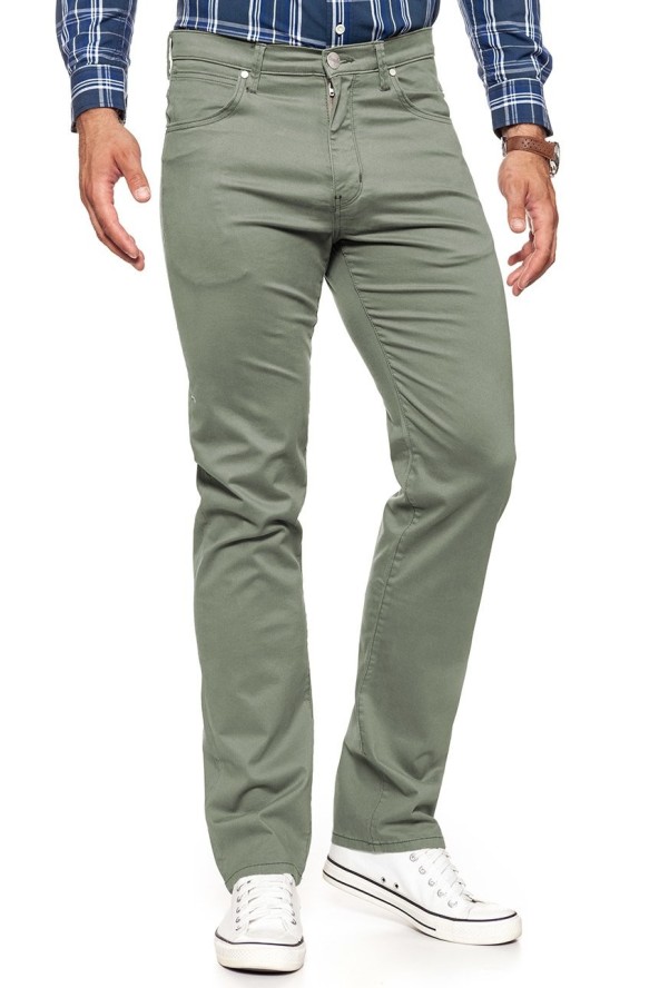 WRANGLER SPODNIE MĘSKIE ARIZONA DUSTY GREEN W12ORW457