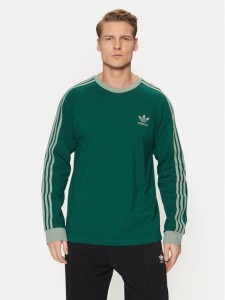 adidas Longsleeve adicolor Classics 3-Stripes JD0540 Zielony Slim Fit