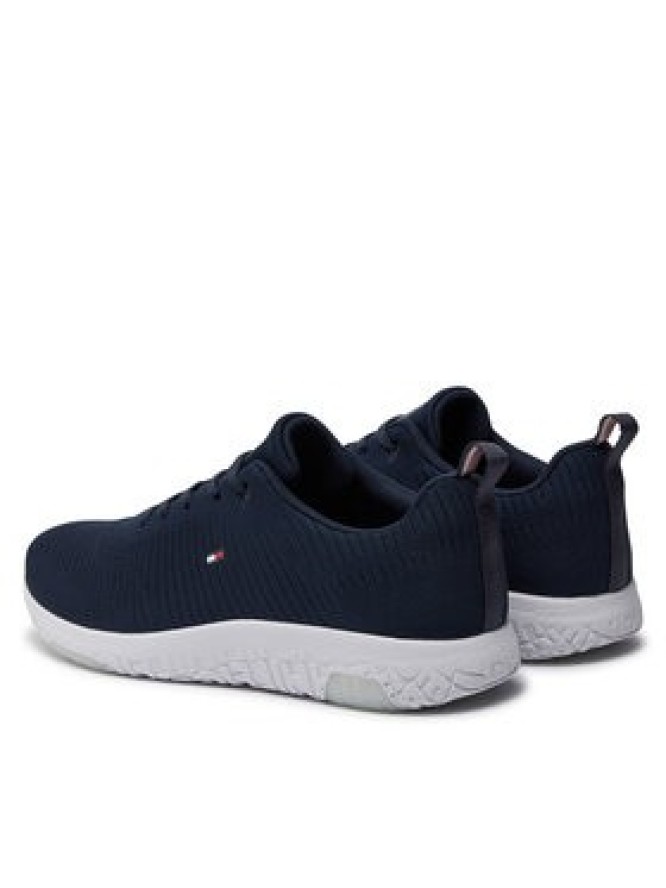 Tommy Hilfiger Sneakersy Corporate Knit Rib Runner FM0FM02838 Granatowy