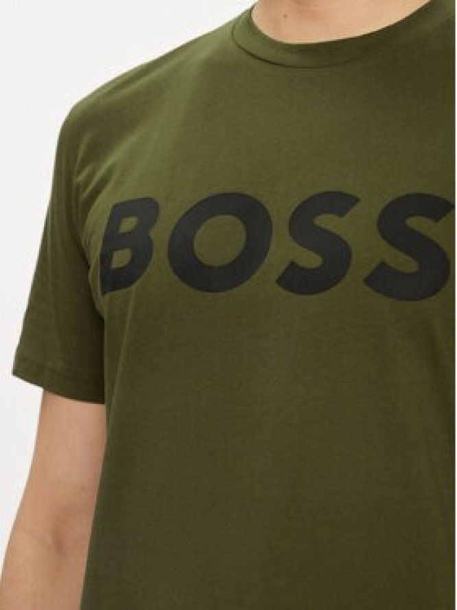 Boss T-Shirt Thinking 1 50481923 Zielony Regular Fit