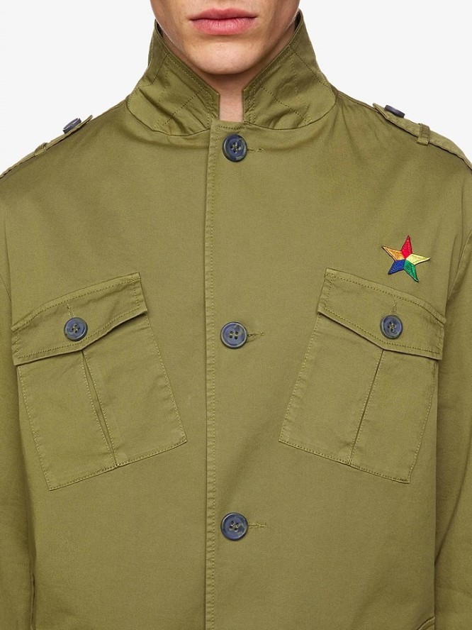 Benetton Kurtka przejściowa w kolorze khaki rozmiar: L