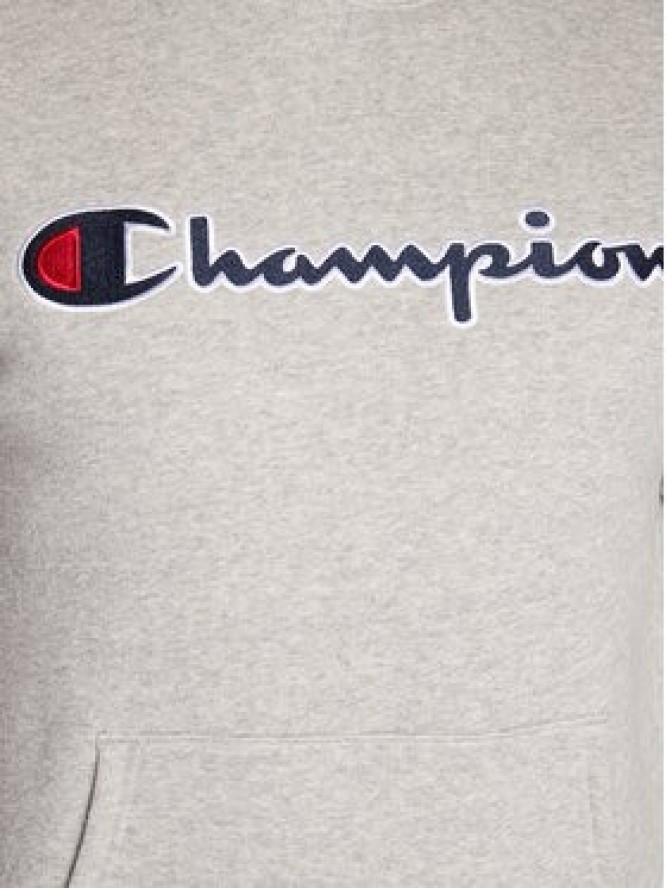 Champion Bluza Script Logo Embroidery 217858 Szary Regular Fit