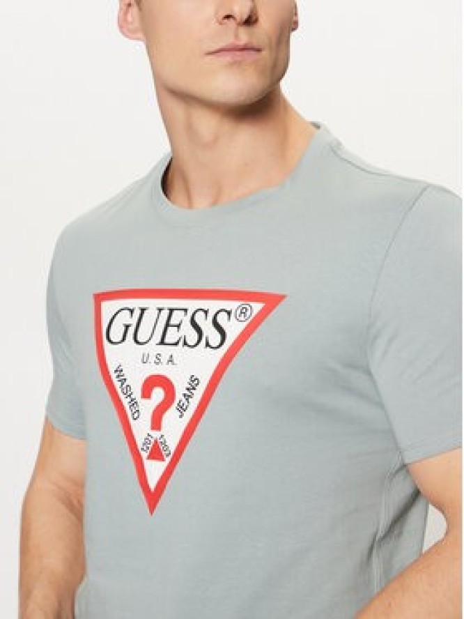 Guess T-Shirt M2YI71 I3Z14 Szary Slim Fit