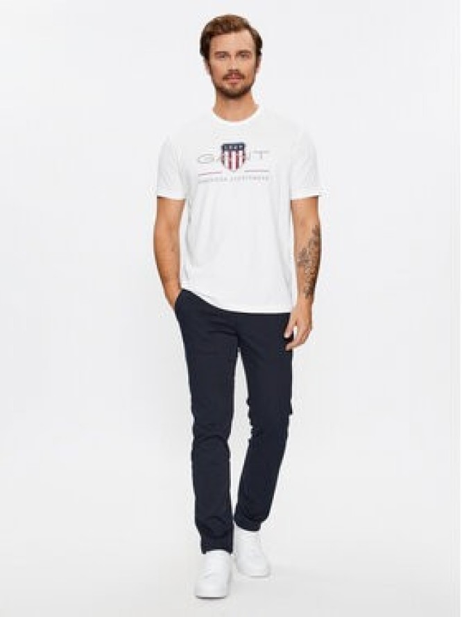 Gant T-Shirt Reg Archive Shield Ss 2003199 Biały Regular Fit