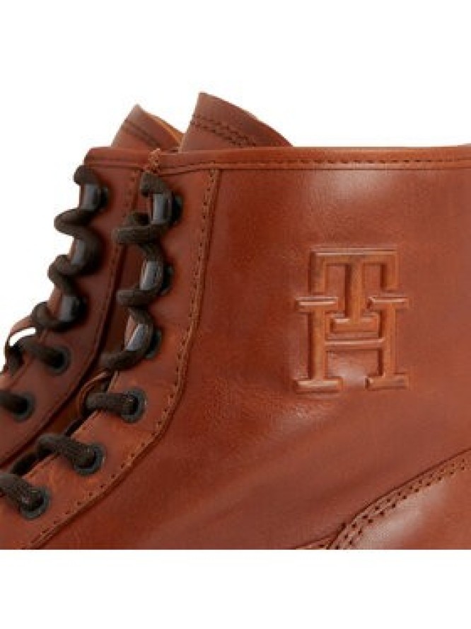 Tommy Hilfiger Kozaki Th American Warm Leather Boot FM0FM04668 Brązowy