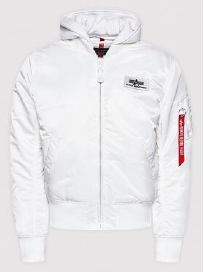 Alpha Industries Kurtka bomber Back Print 128113 Biały Regular Fit