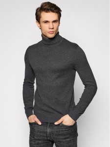 Jack&Jones Golf Emil Knit Roll 12157417 Szary Regular Fit