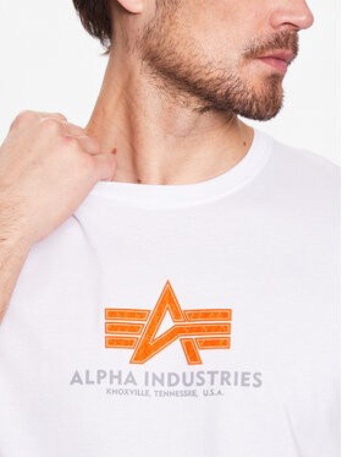 Alpha Industries T-Shirt Basic T Rubber 100501RB Biały Regular Fit