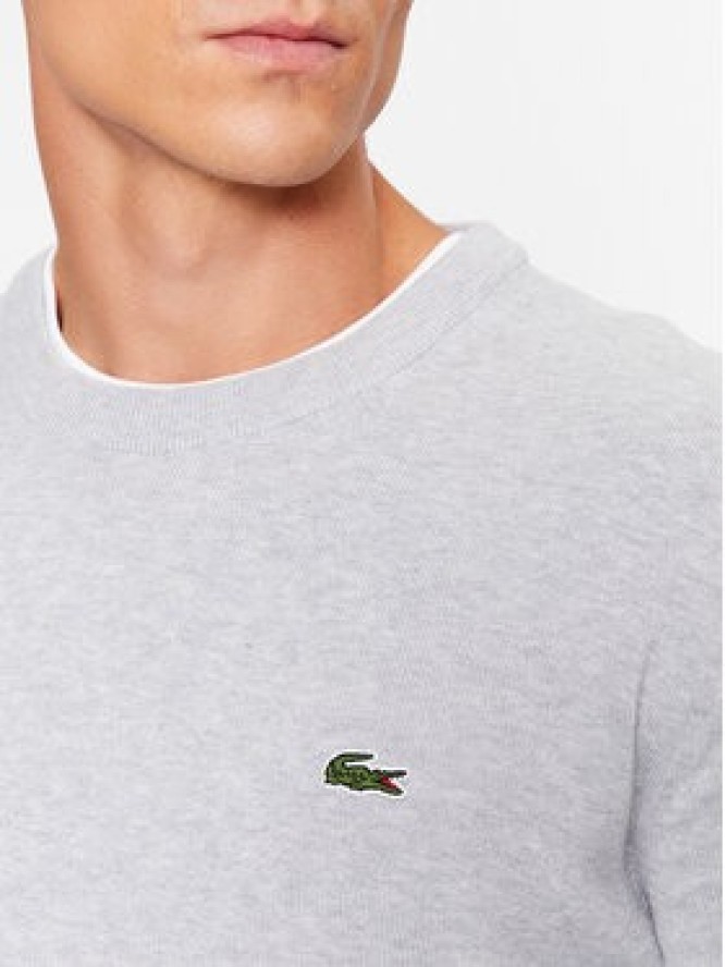 Lacoste Sweter AH1985 Szary Regular Fit