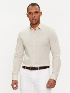 Calvin Klein Koszula K10K108229 Beżowy Slim Fit