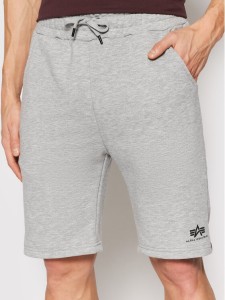 Alpha Industries Szorty sportowe Basic 116363 Szary Regular Fit