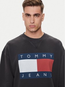 Tommy Jeans Bluza Big Flag DM0DM19222 Czarny Relaxed Fit