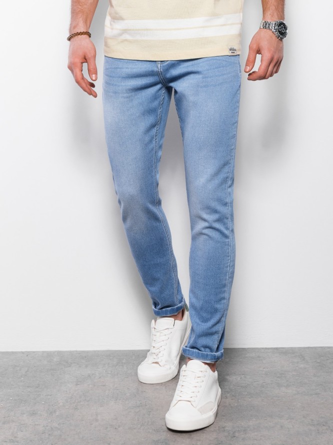 Spodnie męskie jeansowe SKINNY FIT - jasnoniebieskie V4 OM-PADP-0101 - XXL