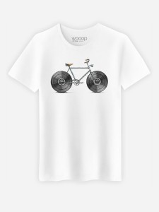 WOOOP Koszulka "Velophone" w kolorze białym rozmiar: S