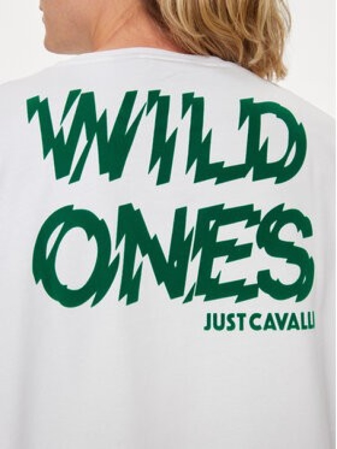 Just Cavalli T-Shirt 76OAHG03 Biały Regular Fit