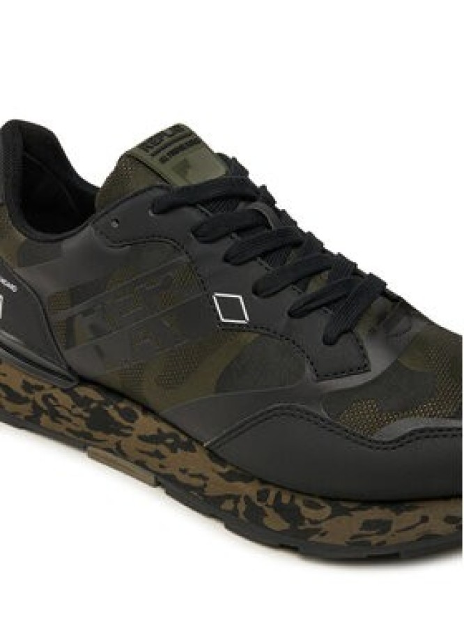 REPLAY Sneakersy Arthur Hidden Camo Patterned Sneakers GMS68.000.C0090T Zielony