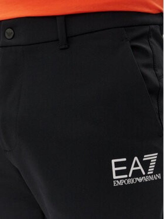 EA7 Emporio Armani Spodnie materiałowe 3DPP01 PNFRZ 1200 Czarny Regular Fit