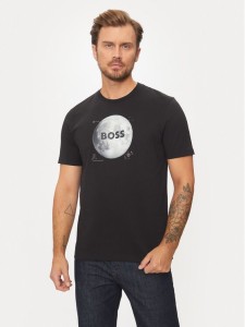 Boss T-Shirt 50528189 Czarny Regular Fit