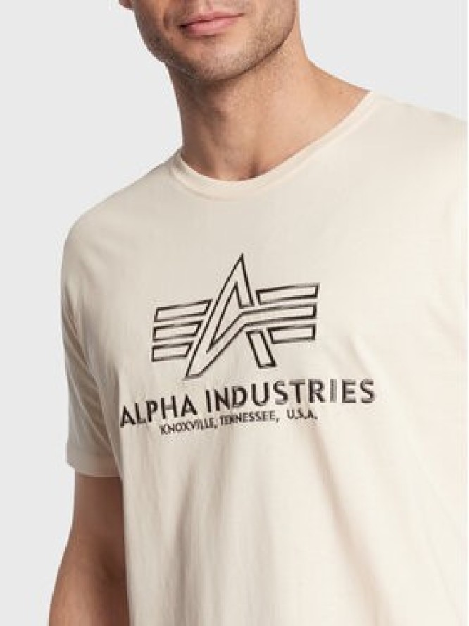 Alpha Industries T-Shirt Basic 118505 Beżowy Regular Fit