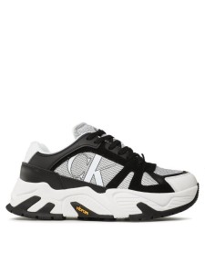 Calvin Klein Jeans Sneakersy Chunky Runner Vibram Lth Mix YM0YM00719 Biały