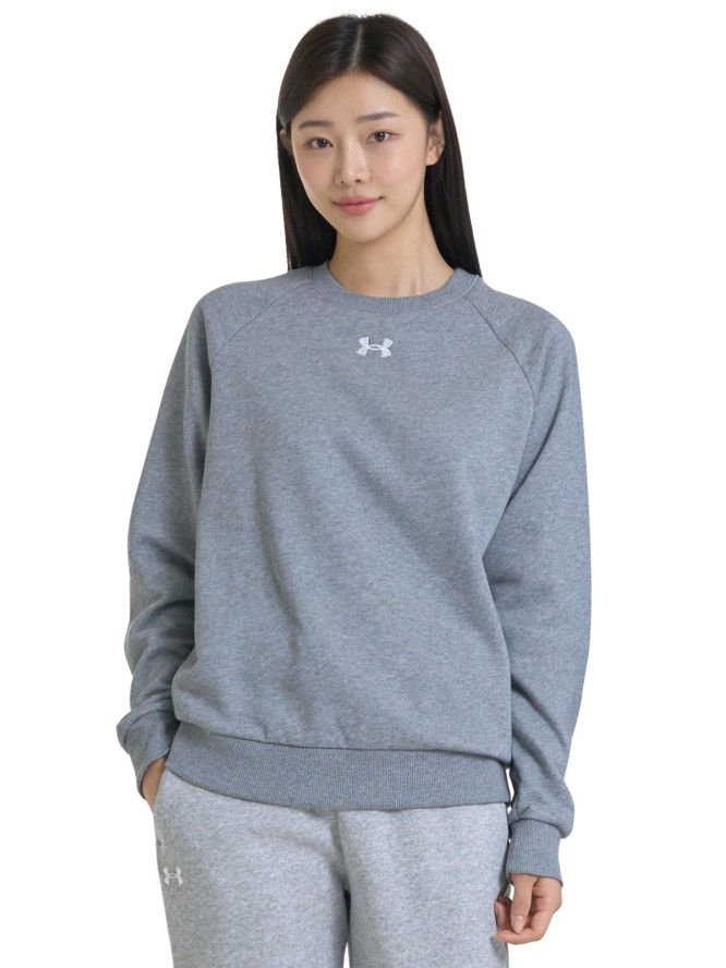 Bluza dresowa nierozpinana bez kaptura Under Armour UA Rival Fleece Crew męska - szara