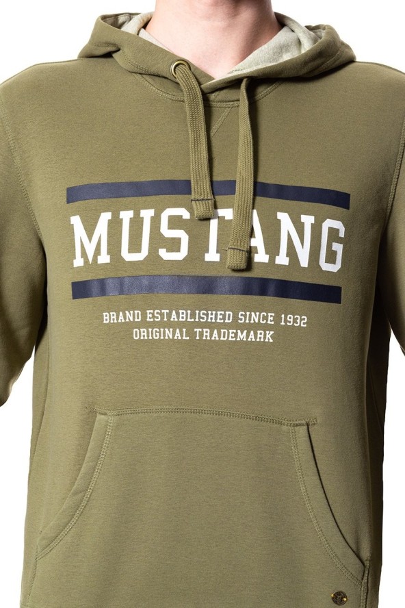 MUSTANG BLUZA Bennet H Logo BURNT OLIVE 1008008 6358