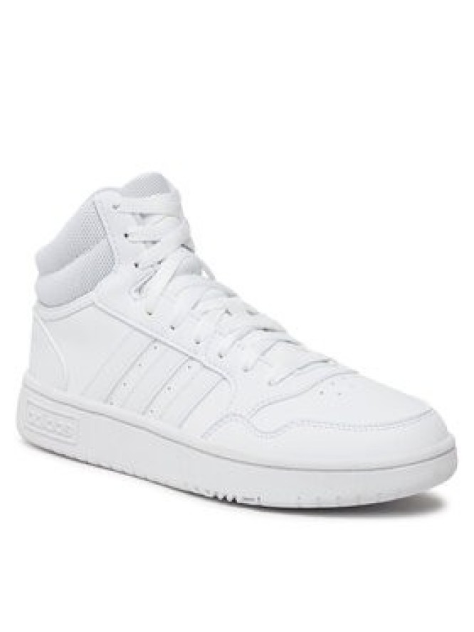 adidas Sneakersy Hoops 3.0 Mid Lifestyle Basketball Classic Vintage ID9838 Biały