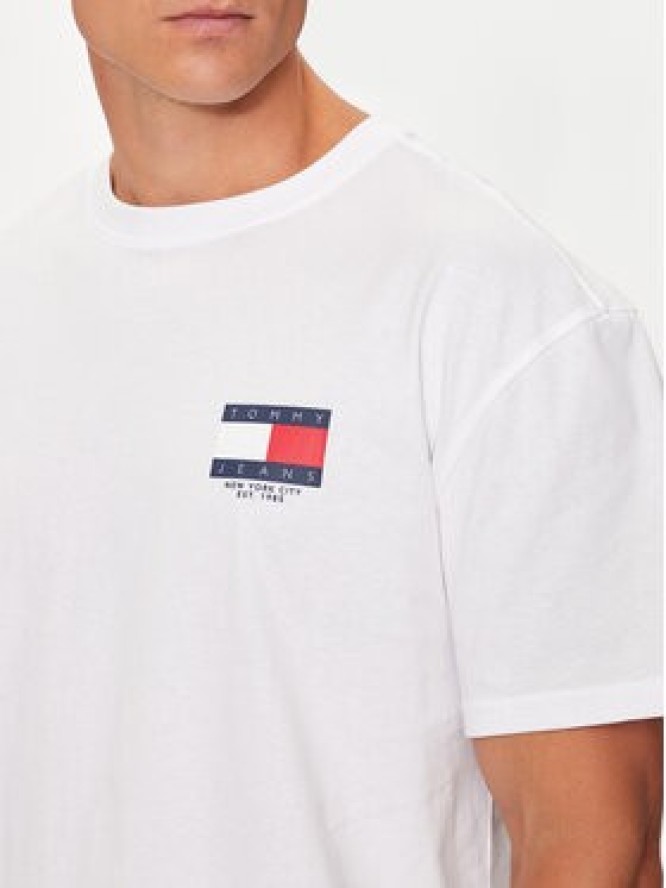 Tommy Jeans T-Shirt DM0DM19695 Biały Regular Fit