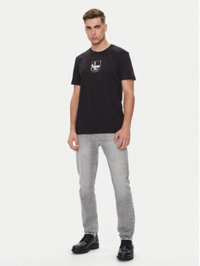 Calvin Klein Jeans T-Shirt Grid Box J30J325687 Czarny Regular Fit