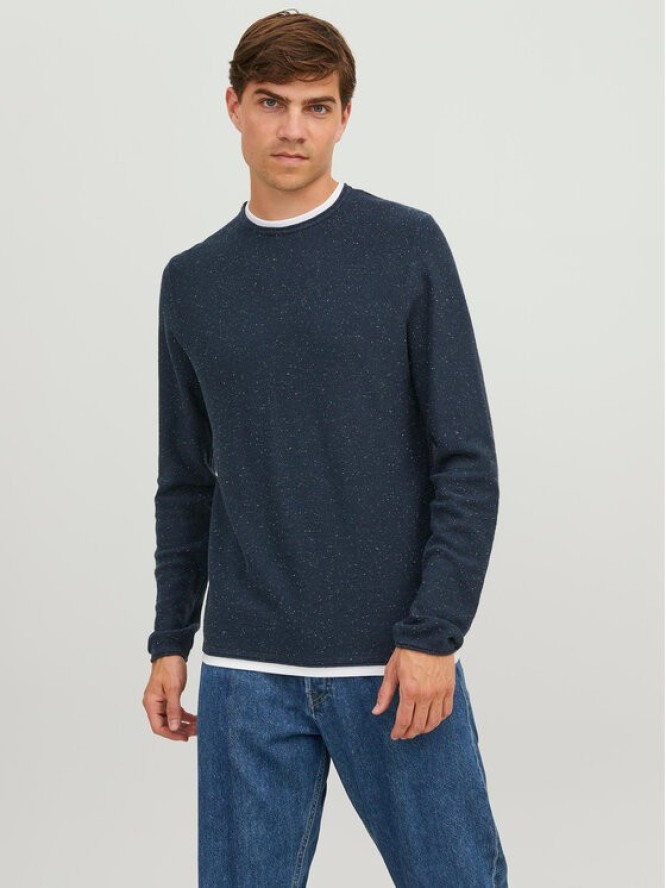 Jack&Jones Sweter 12227443 Granatowy Regular Fit