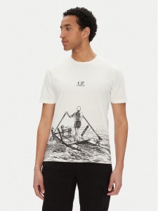C.P. Company T-Shirt 18CMTS318A005431G Biały Regular Fit