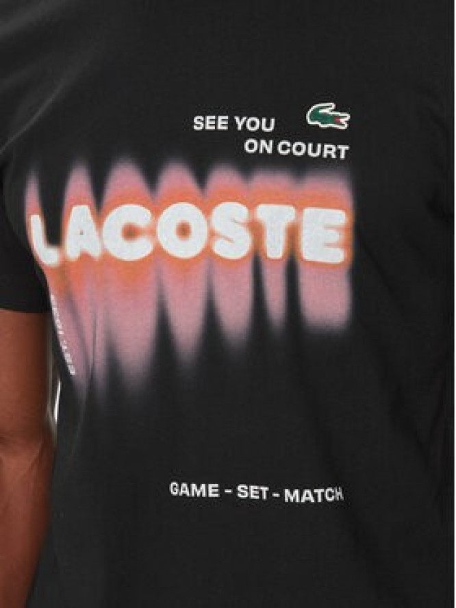 Lacoste T-Shirt TH2617 Czarny Regular Fit