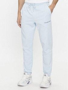 Calvin Klein Jeans Spodnie dresowe Institutional Hwk Pant J30J324739 Błękitny Regular Fit