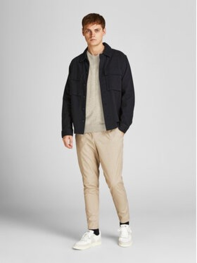 Jack&Jones Sweter 12208365 Beżowy Regular Fit