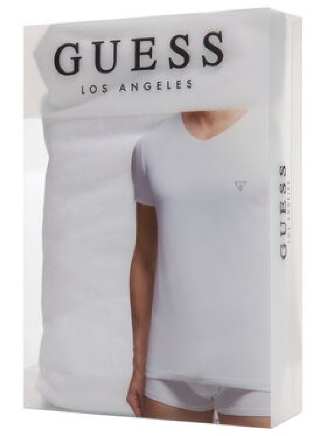 Guess T-Shirt U97M01 JR003 Biały Slim Fit
