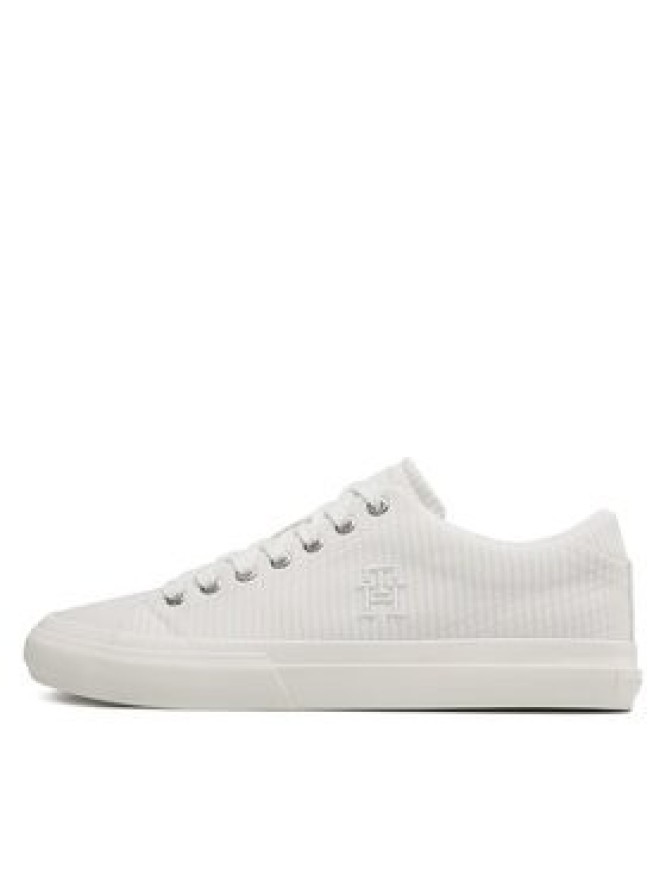 Tommy Hilfiger Tenisówki Th Hi Vulc Street Low Seersucker FM0FM04540 Beżowy