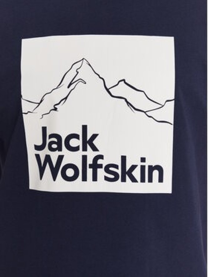Jack Wolfskin T-Shirt Brand 1809021 Granatowy Regular Fit