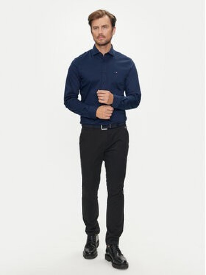 Tommy Hilfiger Koszula MW0MW35805 Granatowy Slim Fit