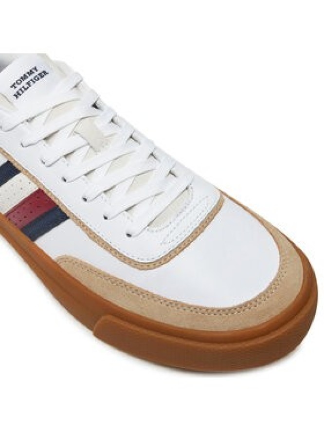 Tommy Hilfiger Sneakersy Th Cupset 1A2 Lth Mix FM0FM05118 Biały