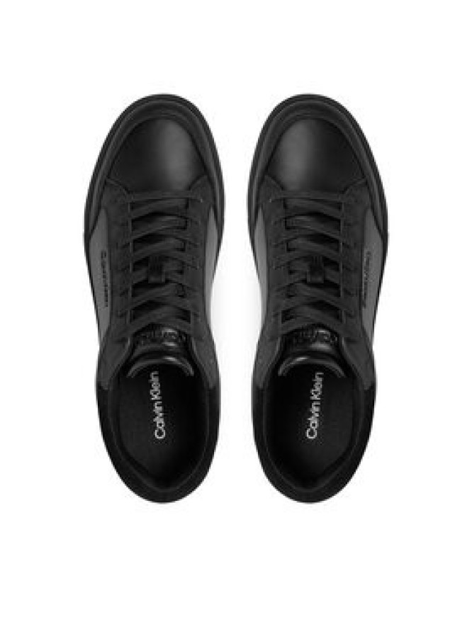 Calvin Klein Sneakersy Low Top Lace Up Lth HM0HM01455 Czarny