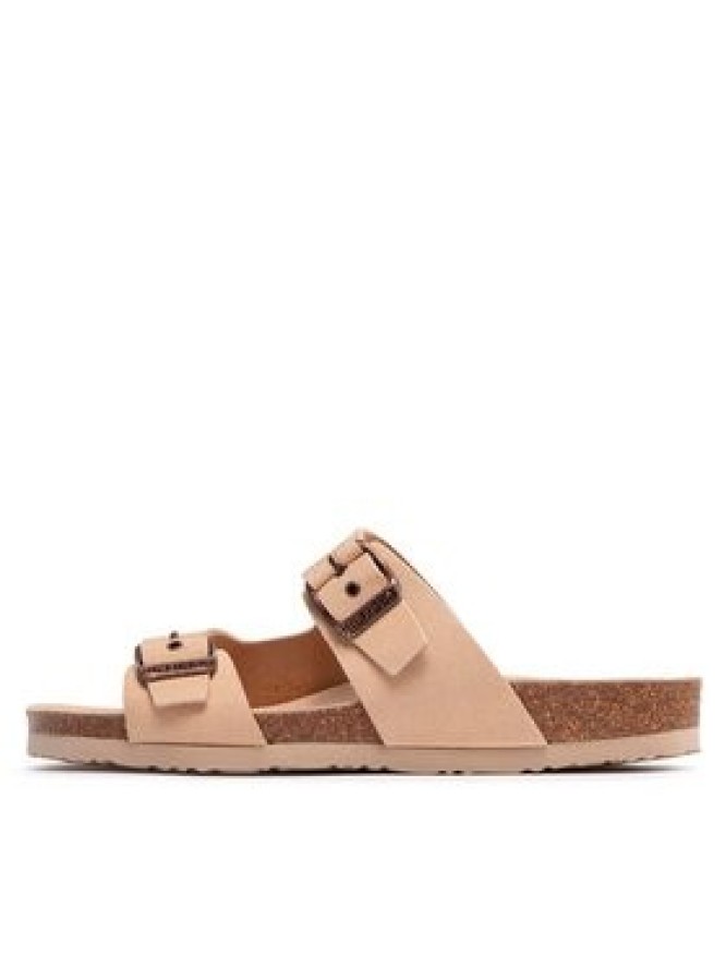 Tommy Hilfiger Klapki Cork Suede Buckle Sandal FM0FM04367 Beżowy