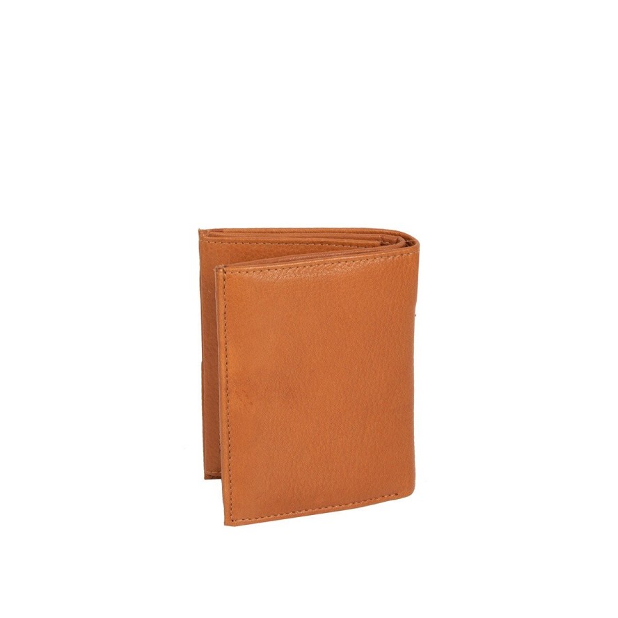 MUSTANG Livorno Wallet Tall Model UNIWERSALNY SKÓRZANY PORTFEL PREMIUM POJEMNY NA KARTY SKÓRA COGNAC 06.103231