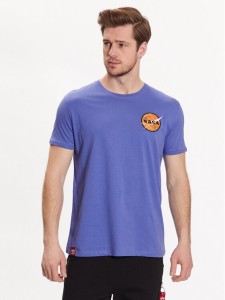 Alpha Industries T-Shirt NASA Davinci T 136508 Fioletowy Regular Fit