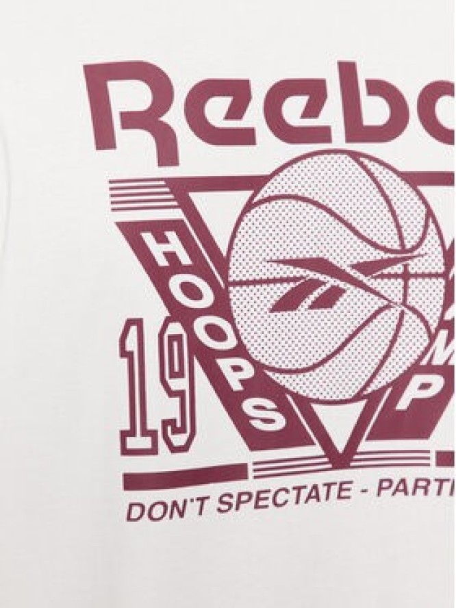 Reebok T-Shirt Basketball IL4428 Biały Regular Fit