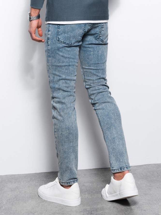 Spodnie męskie jeansowe SKINNY FIT - jasnoniebieskie V2 P1062 - XXL